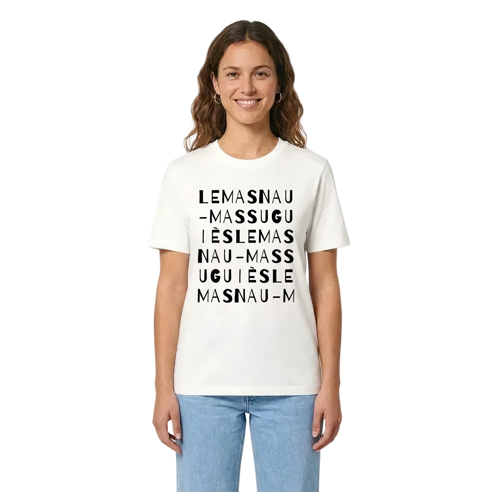 Le Masnau-Massuguiès ordlek t-shirt – White, i miljö