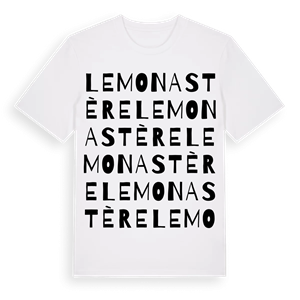 Le Monastère ordlek t-shirt – ekologisk bomull t-shirt från Pinshirt