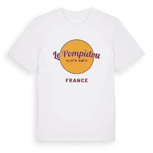 Le Pompidou cirkel t-shirt – ekologisk bomull t-shirt från Pinshirt