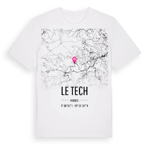Le Tech karta t-shirt – ekologisk bomull t-shirt från Pinshirt