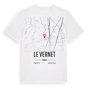 Le Vernet karta t-shirt – ekologisk bomull t-shirt från Pinshirt