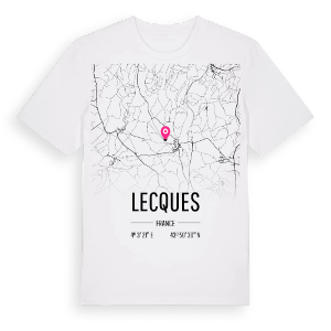 Lecques karta t-shirt – ekologisk bomull t-shirt från Pinshirt