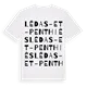 Lédas-et-Penthiès ordlek t-shirt