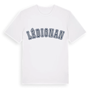 Lédignan college t-shirt – ekologisk bomull t-shirt från Pinshirt