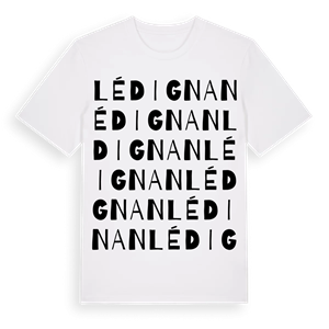 Lédignan ordlek t-shirt – ekologisk bomull t-shirt från Pinshirt