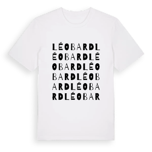 Léobard ordlek t-shirt – ekologisk bomull t-shirt från Pinshirt