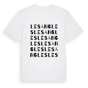Les Angles ordlek t-shirt – ekologisk bomull t-shirt från Pinshirt