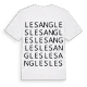 Les Angles ordlek t-shirt