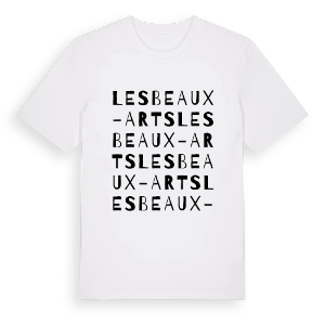 Les Beaux-Arts ordlek t-shirt – ekologisk bomull t-shirt från Pinshirt