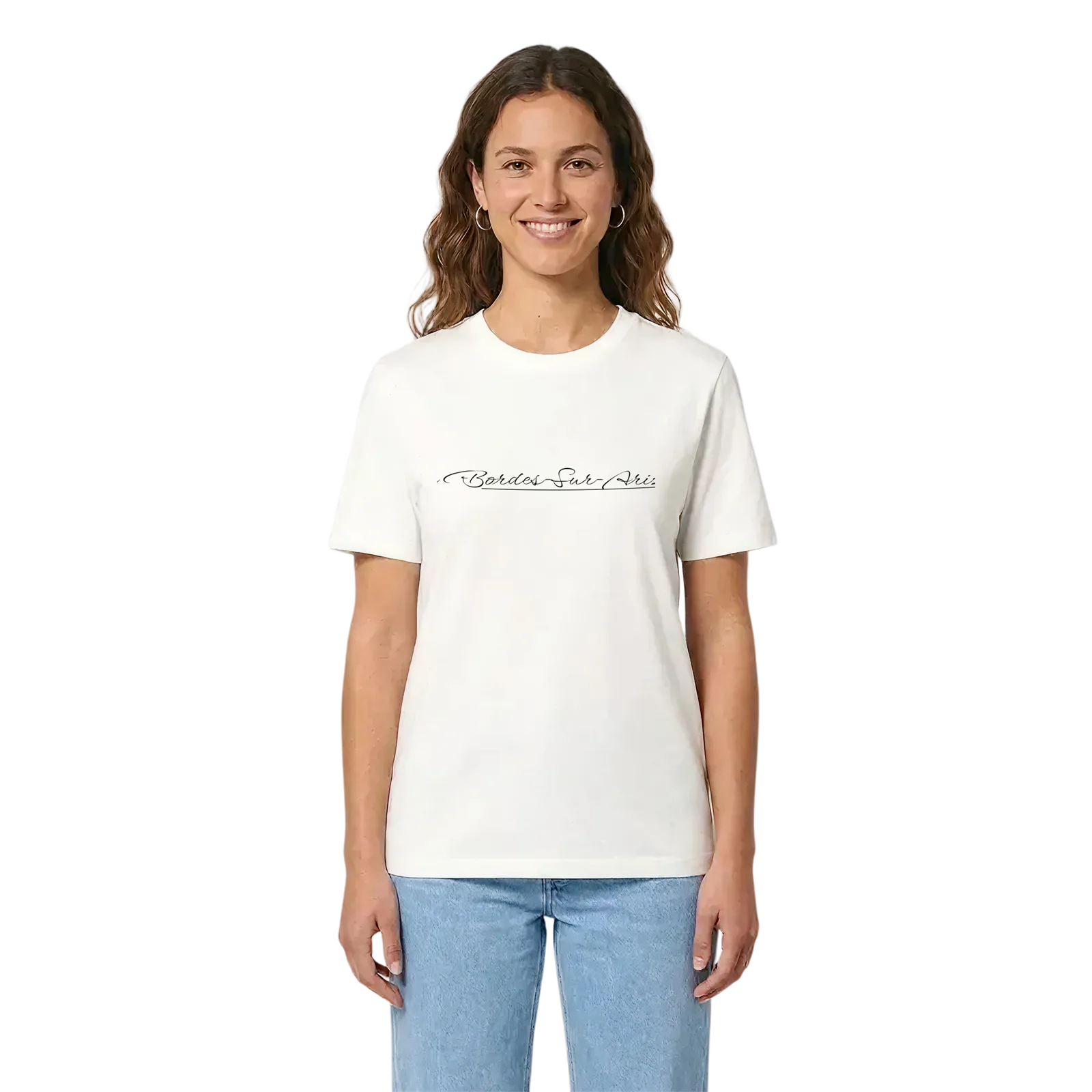 Les Bordes-sur-Arize hjärta t-shirt – White, i miljö