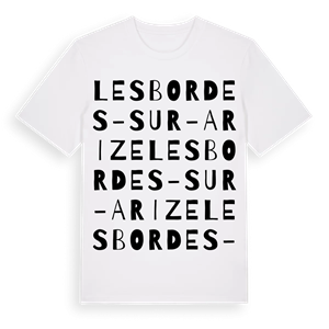 Les Bordes-sur-Arize ordlek t-shirt – ekologisk bomull t-shirt från Pinshirt