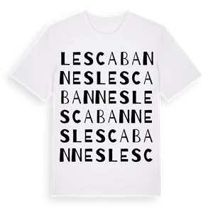 Les Cabannes ordlek t-shirt – ekologisk bomull t-shirt från Pinshirt