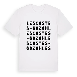 Les Costes-Gozon ordlek t-shirt – ekologisk bomull t-shirt från Pinshirt