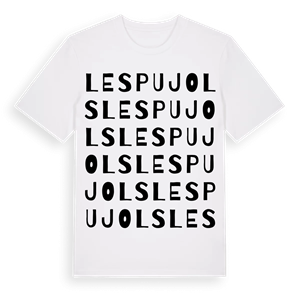 Les Pujols ordlek t-shirt – ekologisk bomull t-shirt från Pinshirt