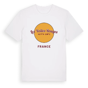 Les Voiles rouges cirkel t-shirt – ekologisk bomull t-shirt från Pinshirt