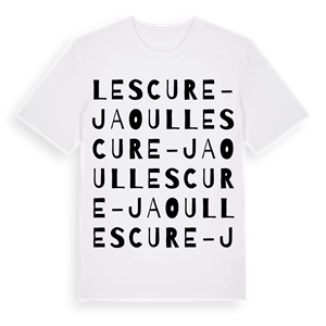 Lescure-Jaoul ordlek t-shirt – ekologisk bomull t-shirt från Pinshirt