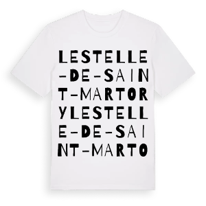 Lestelle-de-Saint-Martory ordlek t-shirt – ekologisk bomull t-shirt från Pinshirt