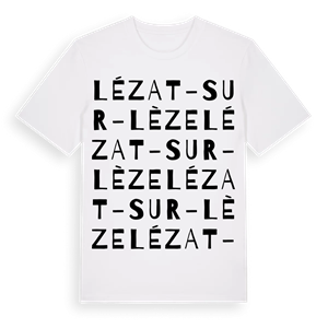 Lézat-sur-Lèze ordlek t-shirt – ekologisk bomull t-shirt från Pinshirt