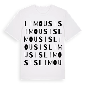 Limousis ordlek t-shirt – ekologisk bomull t-shirt från Pinshirt