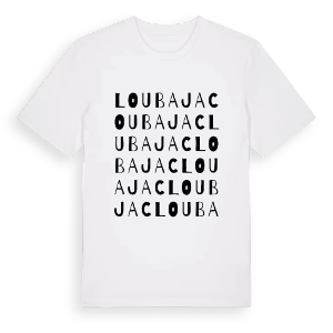 Loubajac ordlek t-shirt – ekologisk bomull t-shirt från Pinshirt