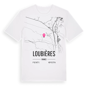 Loubières karta t-shirt – ekologisk bomull t-shirt från Pinshirt