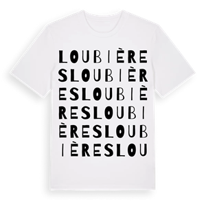 Loubières ordlek t-shirt – ekologisk bomull t-shirt från Pinshirt