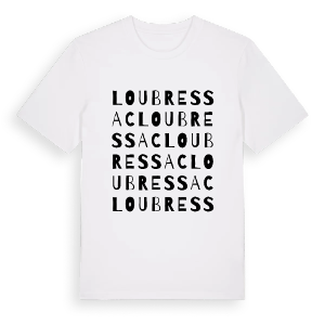 Loubressac ordlek t-shirt – ekologisk bomull t-shirt från Pinshirt