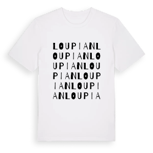 Loupian ordlek t-shirt – ekologisk bomull t-shirt från Pinshirt