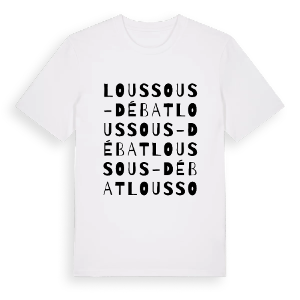 Loussous-Débat ordlek t-shirt – ekologisk bomull t-shirt från Pinshirt