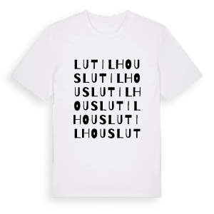 Lutilhous ordlek t-shirt – ekologisk bomull t-shirt från Pinshirt
