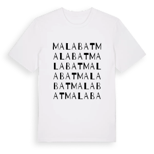 Malabat ordlek t-shirt – ekologisk bomull t-shirt från Pinshirt