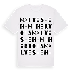 Malves-en-Minervois ordlek t-shirt – ekologisk bomull t-shirt från Pinshirt