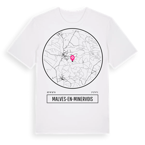 Malves-en-Minervois t-shirt – ekologisk bomull t-shirt från Pinshirt