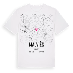 Malviès karta t-shirt – ekologisk bomull t-shirt från Pinshirt