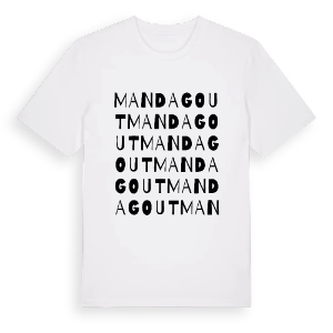 Mandagout ordlek t-shirt – ekologisk bomull t-shirt från Pinshirt