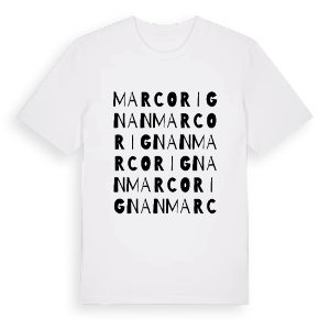 Marcorignan ordlek t-shirt – ekologisk bomull t-shirt från Pinshirt