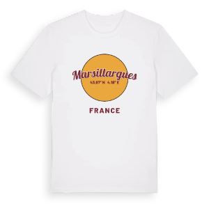 Marsillargues cirkel t-shirt – ekologisk bomull t-shirt från Pinshirt