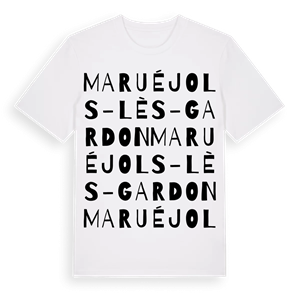Maruéjols-lès-Gardon ordlek t-shirt – ekologisk bomull t-shirt från Pinshirt