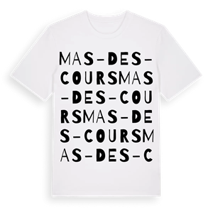 Mas-des-Cours ordlek t-shirt – ekologisk bomull t-shirt från Pinshirt