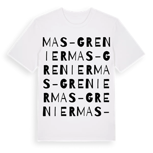 Mas-Grenier ordlek t-shirt – ekologisk bomull t-shirt från Pinshirt