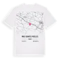 Mas-Saintes-Puelles karta t-shirt