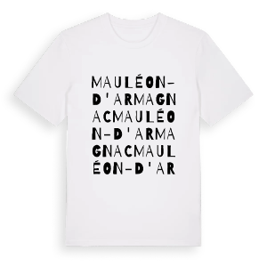 Mauléon-d'Armagnac ordlek t-shirt – ekologisk bomull t-shirt från Pinshirt