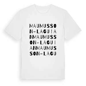Maumusson-Laguian ordlek t-shirt – ekologisk bomull t-shirt från Pinshirt
