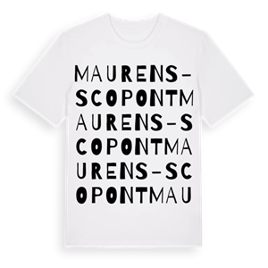 Maurens-Scopont ordlek t-shirt – ekologisk bomull t-shirt från Pinshirt