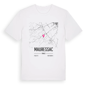 Mauressac karta t-shirt – ekologisk bomull t-shirt från Pinshirt