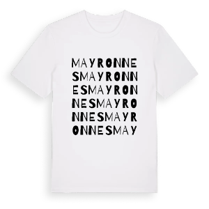 Mayronnes ordlek t-shirt – ekologisk bomull t-shirt från Pinshirt
