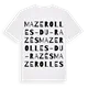 Mazerolles-du-Razès ordlek t-shirt