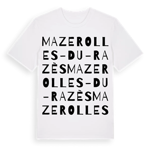 Mazerolles-du-Razès ordlek t-shirt – ekologisk bomull t-shirt från Pinshirt