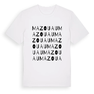 Mazouau ordlek t-shirt – ekologisk bomull t-shirt från Pinshirt