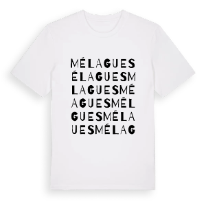 Mélagues ordlek t-shirt – ekologisk bomull t-shirt från Pinshirt